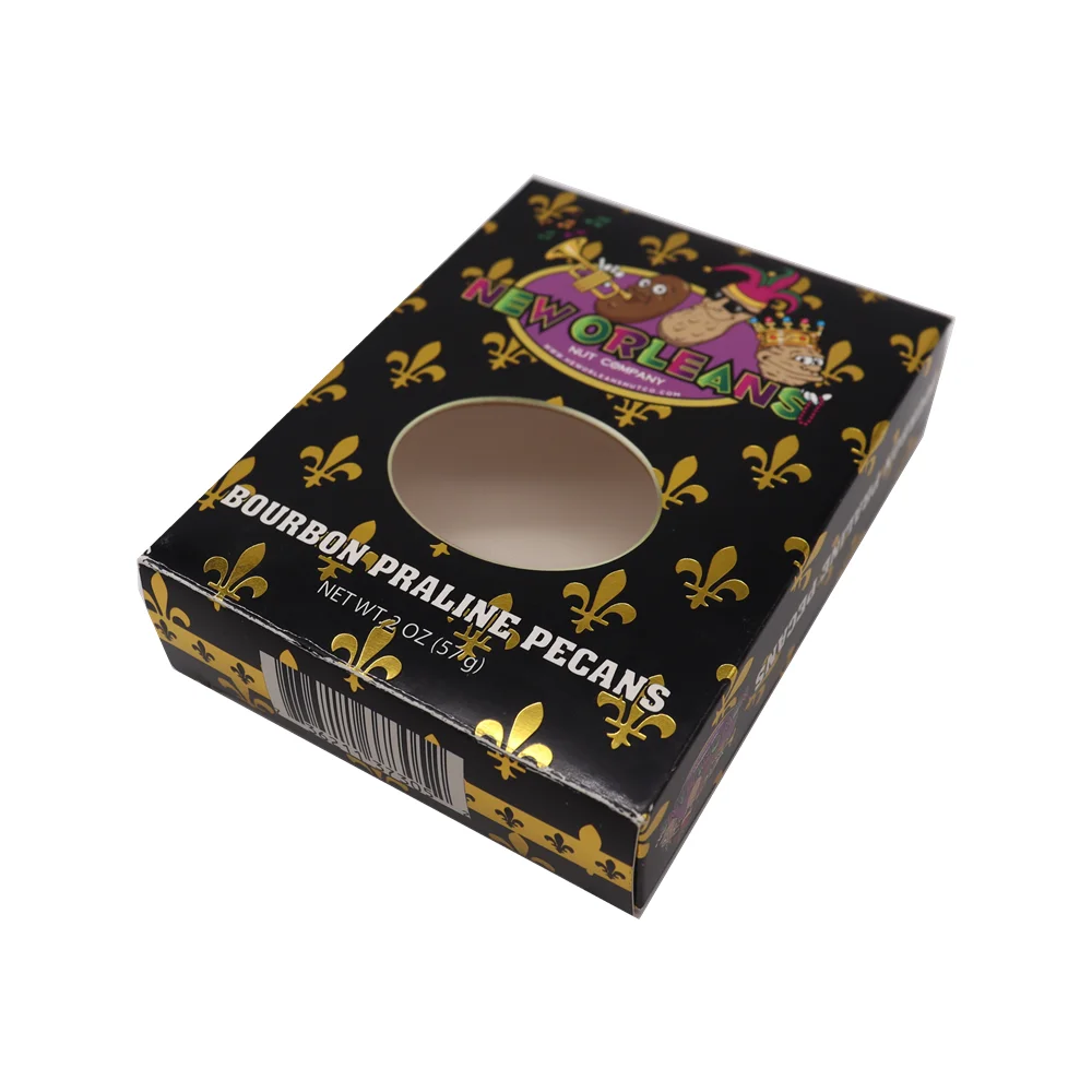 Candy Box Custom Hard Chocolate Dispenser Candy Jar Paper Packaging With Clear Window Gummies Candy