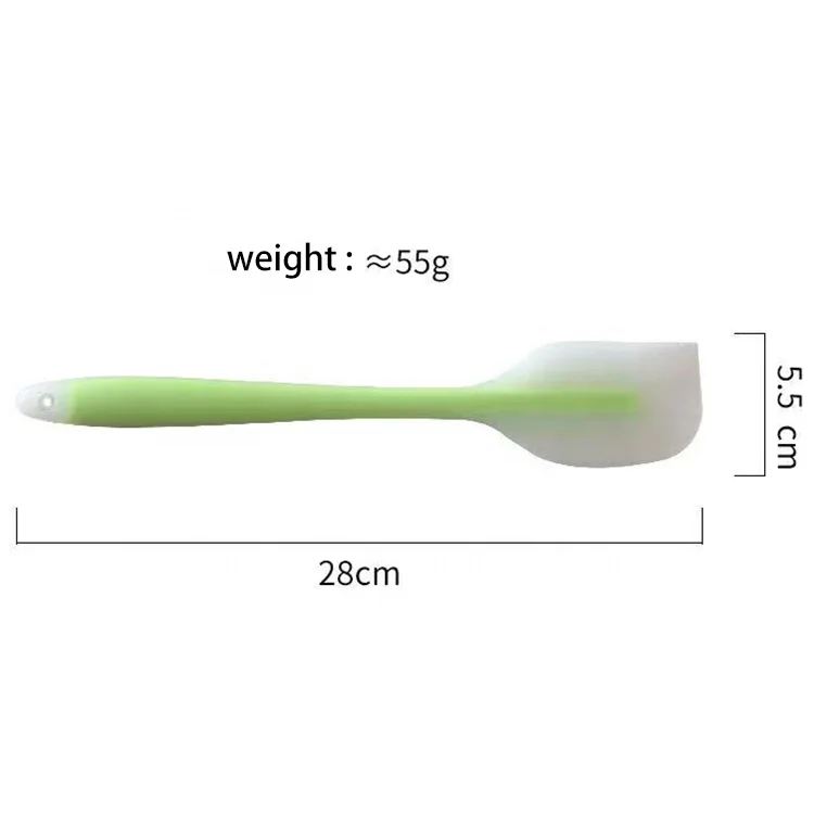 Wholesale Big Size Heat Resistant Silicone Spatula Translucent Cream Butter Scraper Butter Baking Pastry Tools