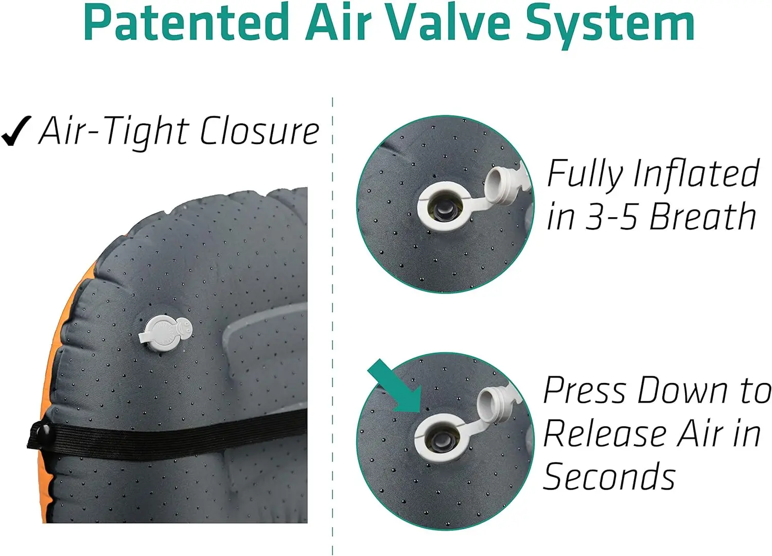 Ultralight Inflatable Outdoor Travel Camping Pillow Neck Pillow Memory Foam Pillow