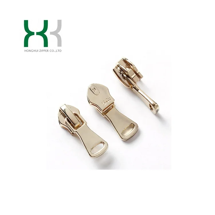 Заводской стандартный светло-золотой нейлоновый слайдер на молнии