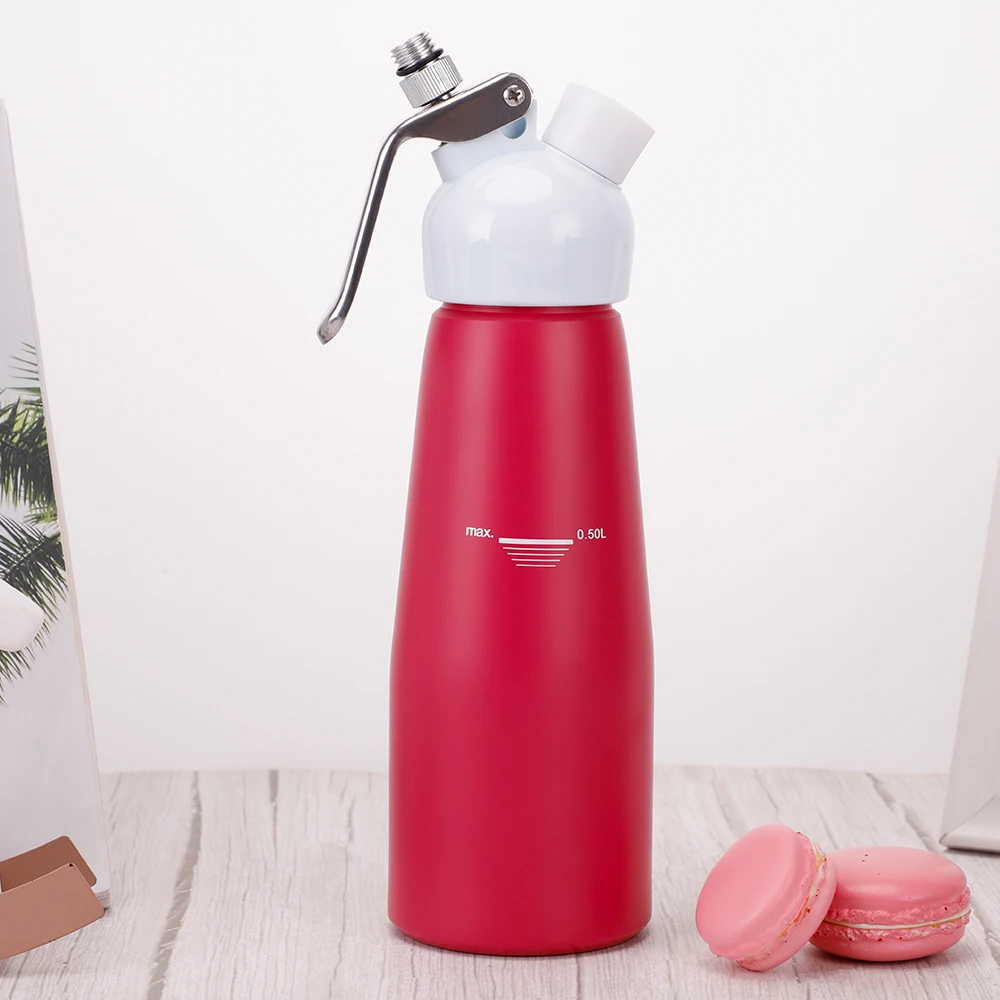 Whipped Cream Dispenser Stainless Steel Cream Whipper with 3 Decoration Tip Professional Whip Cream Maker