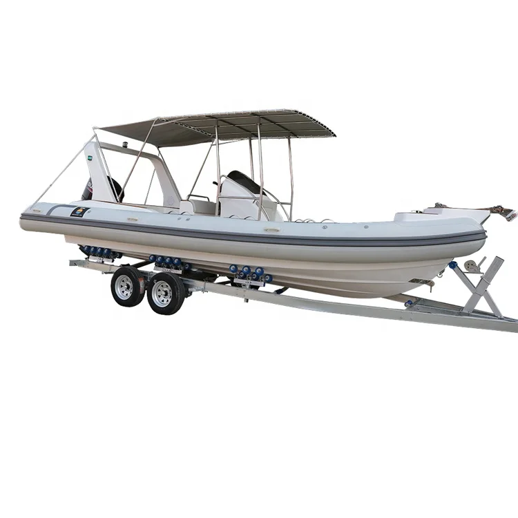 2024 CE Luxury 760CM Rib Boat Yacht 25FT Inflatable PVC Hypalon Fiberglass Rowing Yacht