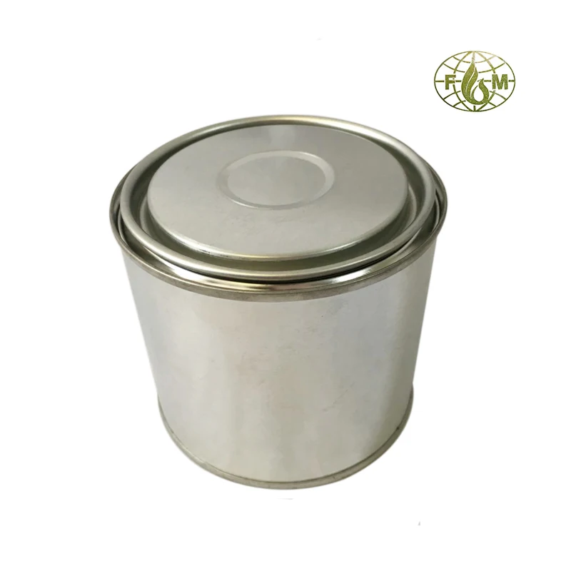 300ml round silver tin plate paint can with metal cover wholesale