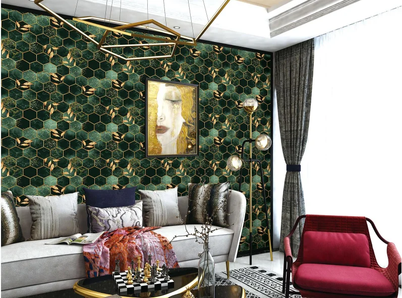 Modern PVC Vinyl Contact Paper for Kitchen new Wallpaper Door Furniture Stickers Bathroom Kitchen Wall Paper