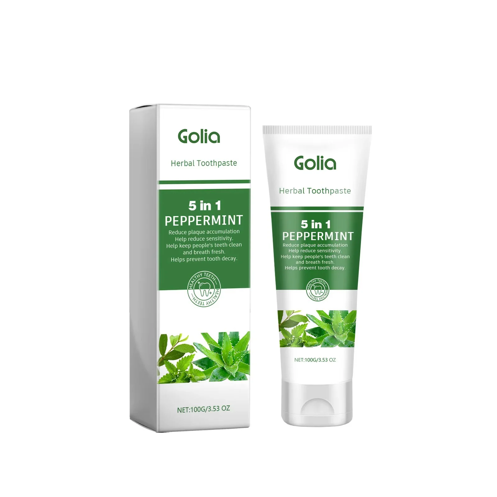 Oral Refreshing Whitening For Sensitive Teeth Natural Herbal Licorice Peppermint Aloe Vera Toothpaste 100ml