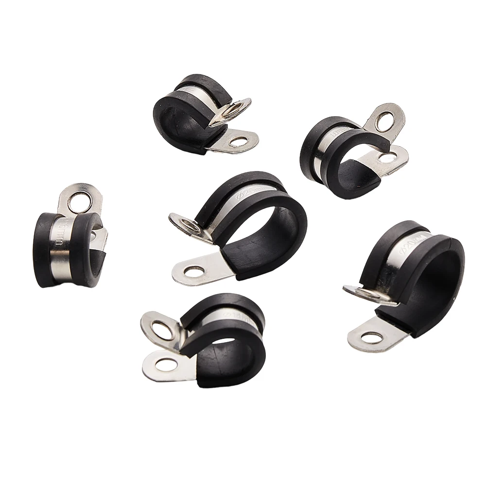 Wholesale price Rubber P Type Cable 316 304 Stainless Steel hose clamp with high quality