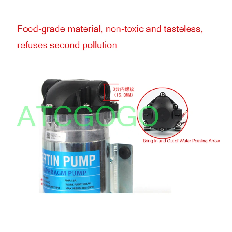 
400G pure water machine 36V water pump booster pump diaphragm pump water purifier 