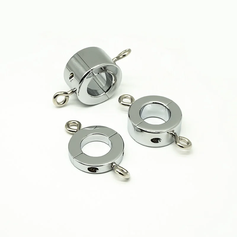 Beginner Metal Magnetic Ball Stretcher Scrotum Pendant Weight Cock Ring Testis Restraint Penis Lock Ring