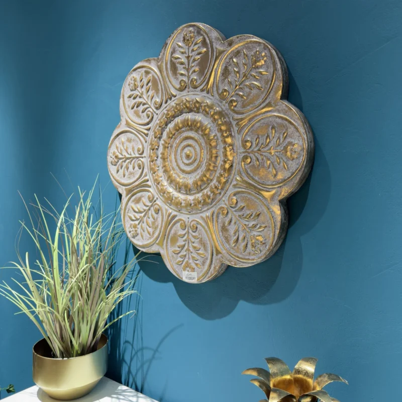 Wholesale Art Wall Decor Flower Shape Irregular Decoration Wall Hanging Antique Home Living Room Wall Art Decoration