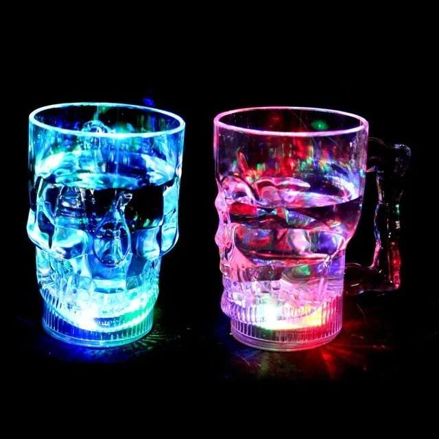 Flashing Cup Wine Beer Whisky Mug Water Beverage Drinking Glass LED Automatic Glowing Cup Party Decorative Supplies New