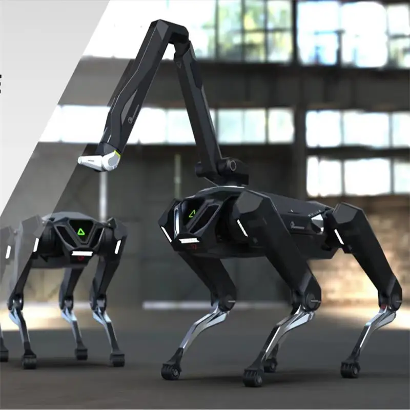 Custom quadruped bionic robot dog for fire rescue and safety education