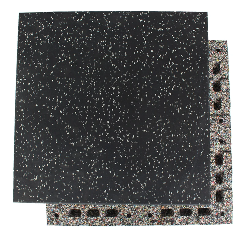 Smooth Surface Black Rubber Gym Flooring Tiles For Weight Lifting Exercise Rubber Mats 3cm 4cm 5cm Thickness