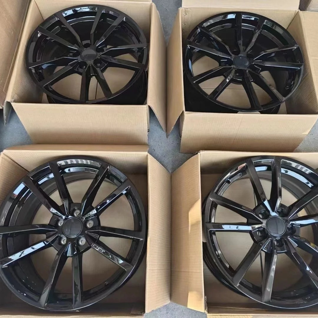 Wholesale price 17 18 19 inch 5 holes Black Silver 100/112 Muit-Spoke Alloy Rims Car wheels for VW Cars