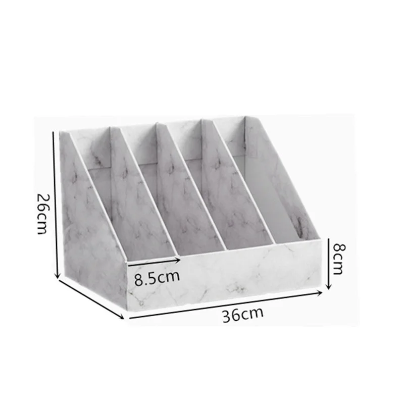 Складная коробка для хранения бумаги из крафт-бумаги с мраморным узором, 4 шт.