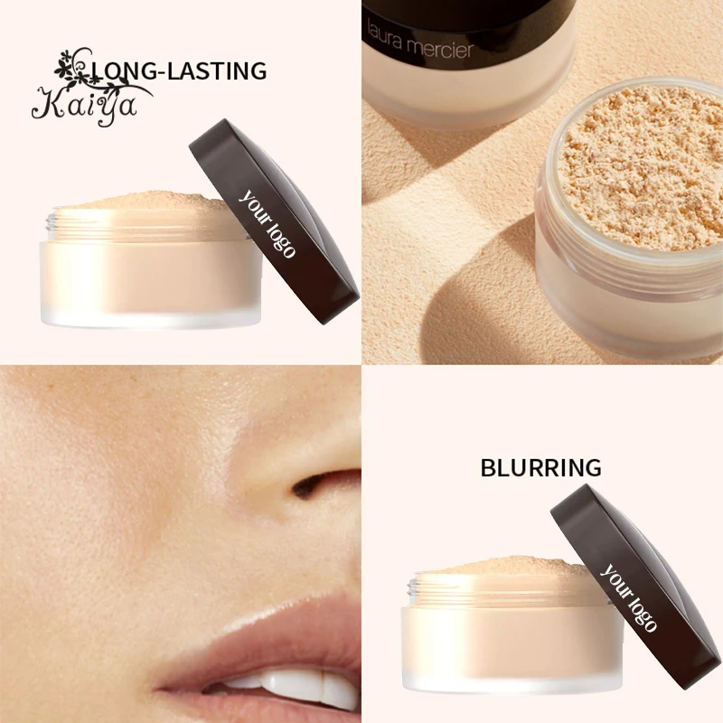 Custom Logo Talc Free Oil Control Private Label Vegan Face Makeup Translucent Matte Pink Loose Setting Powder