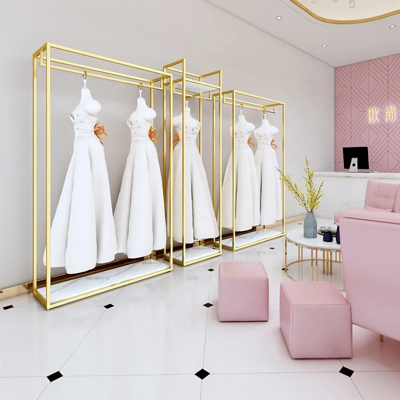 Customized Fashion Wedding Dress Shop Display Furniture Wedding Dress Display Rack For clothes Shop (62350699929)
