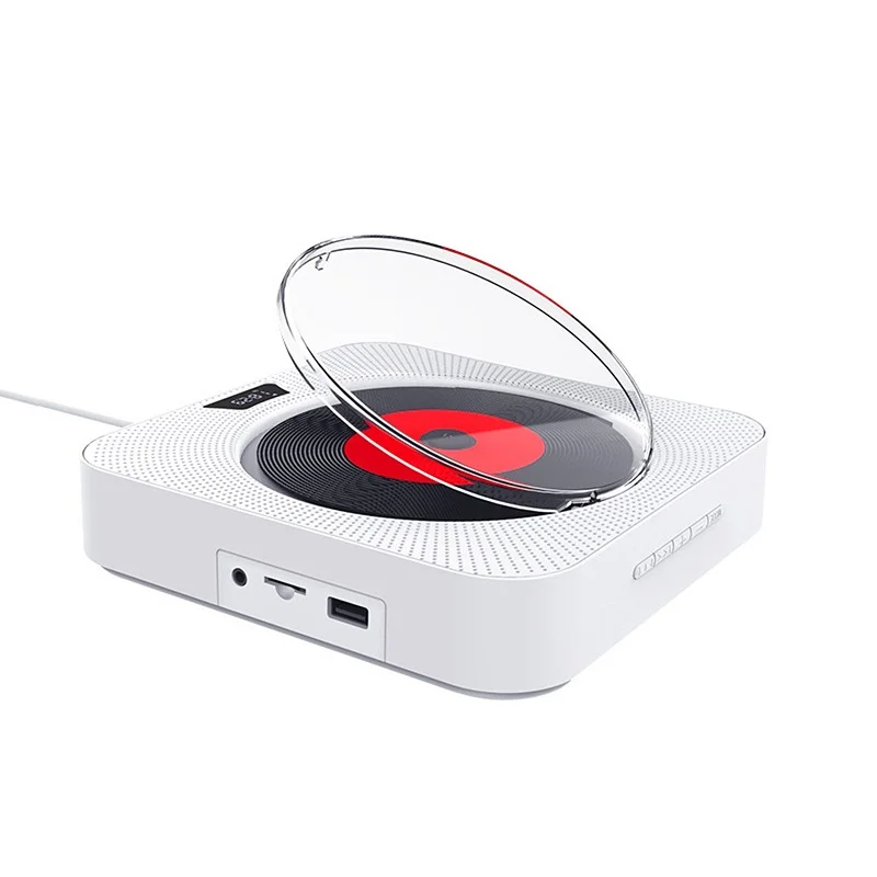 Q200 настенный CD-плеер BT динамик с пультом дистанционного управления FM радио TF карта U диск музыкальный плеер 3 5 мм наушники светодиодный