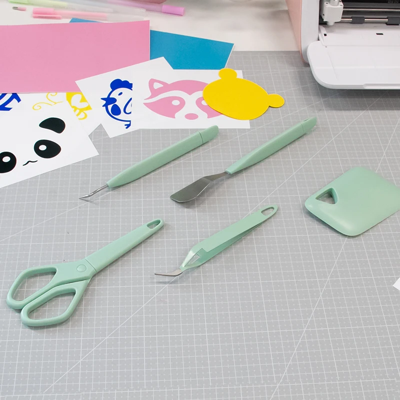 Coolinbo weeding kits craft vinyl weeding tools set and sticky cutting mat precision craft vinyl tools kit for silhouette