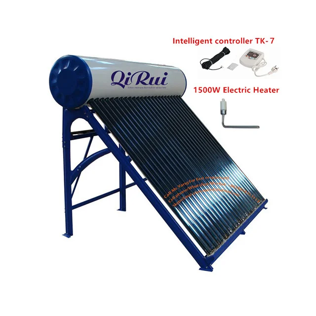 calefactor solar 50L-500L Low pressure Vacuum Tube solar water heater solar system with TK-8A and 1500 watt elements for home