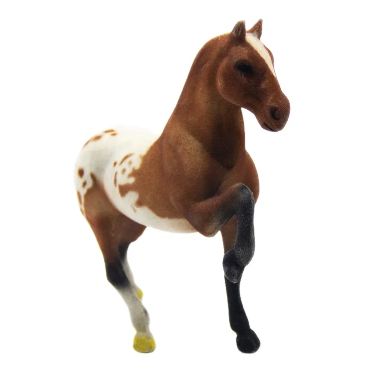 Wholesale Custom Home Decoration Plastic Brown Irregular Plastic Flocked Animal Toy