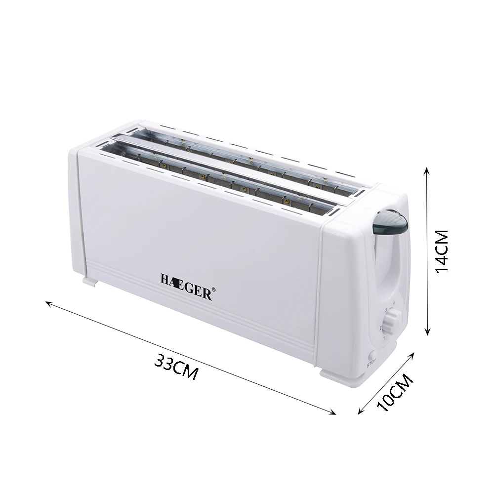HAEGER Household Toaster Slot Automatic Warm Multifunctional Breakfast Bread Baking Machine 680W Toast Maker 2