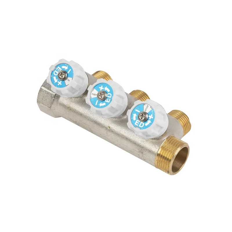3 way brass F/M thread manifold for heating system for pex -AL-pex pipe