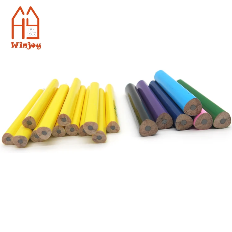 Fat Thick Strong Triangular Grip Pencil Graphite 2B Lead without Eraser - Suitable for Kids Art Drawing Drafting Mini Pencil