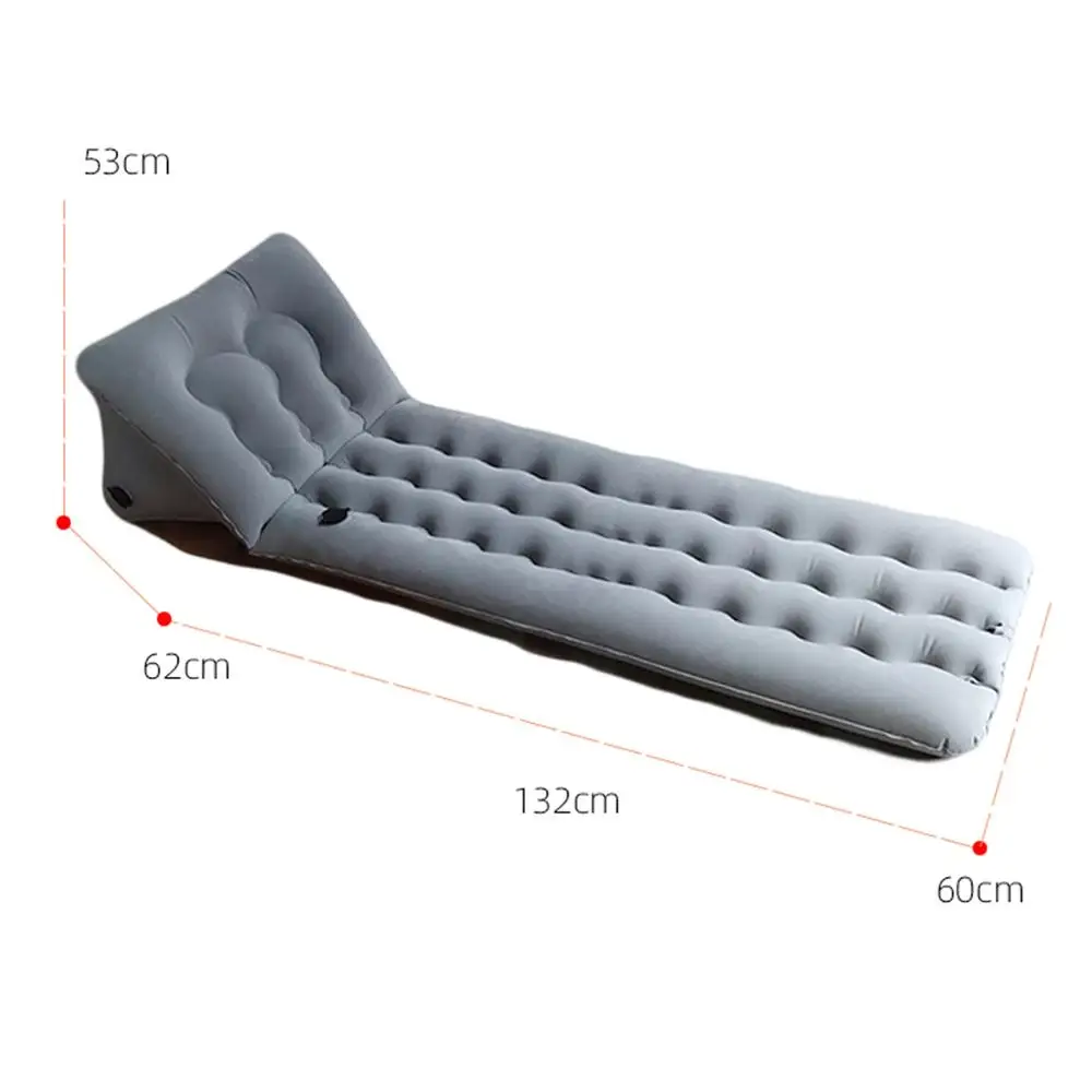 Outdoor Camping PVC Inflatable Sleeping Pad Mattress with Declining Back Ultralight PVC Air Floor Compact Travel Mat Bed