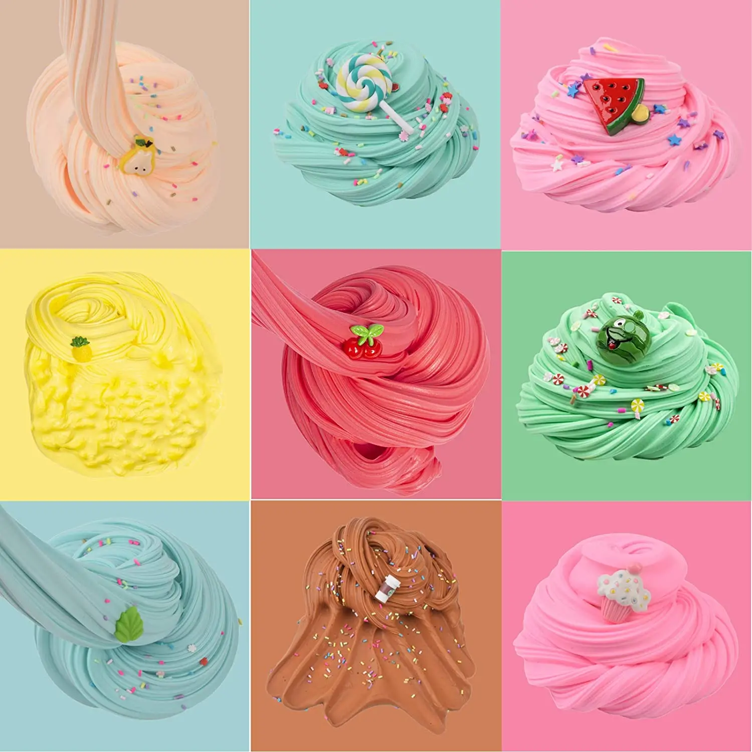 16 шт масло Slime с единорогом милые Подвески развивающие мини-Ароматический вечеринки игрушки
