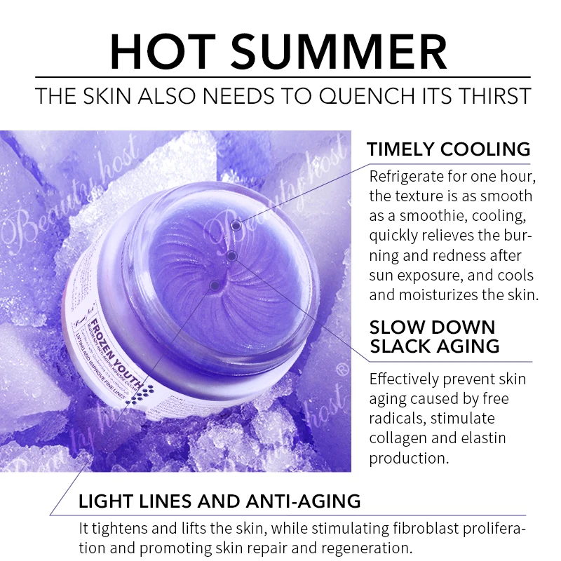 OEM ODM Wholesale Frozen Youth Blueberry Anti Aging Ice Mousse Cream Skin Care Repair Whitening Face Cream & Lotion