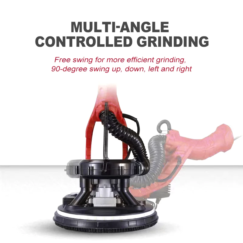 DM230E Multi-angle Controlled Grinding Machine Putty Finishing Wall Polisher with Vacuum Drywall Brush Sander