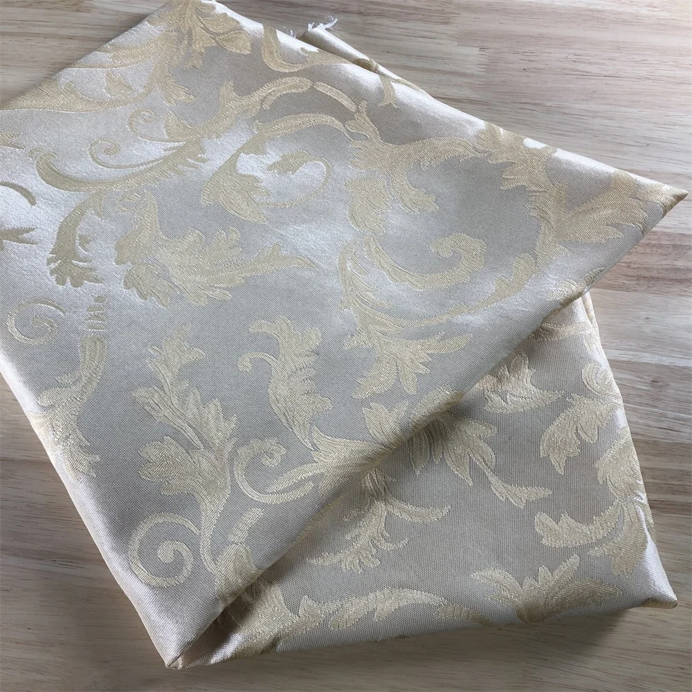 Modern design polyester material two tone jacquard fabric for curtain home textile