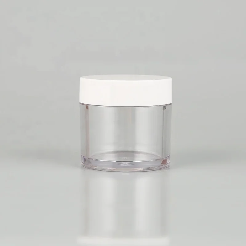 Factory manufacturer Various capacities plastic PETG cosmetic cream jar with lid