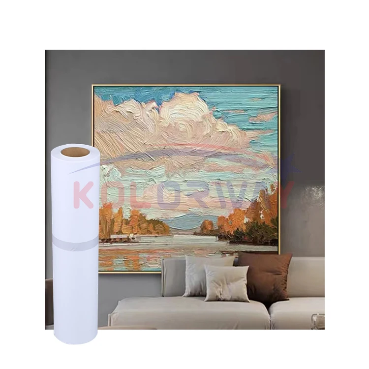 High Quality Large Stretched 100% Polyester Canvas For Inkjet Digital Printing Canvas Fabric Roll