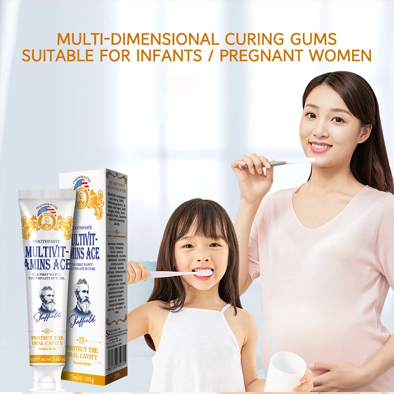 OEM Wholesales tooth paste fluoride free gum bleeding anti sensitivity whitening toothpaste Vitamin nutrition toothpaste