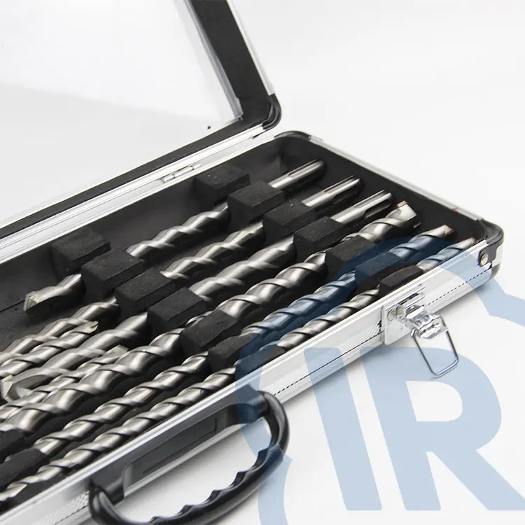 YUERONG 10PCS Set Single Flute Electric Hammer Sds Drill Bit Set With Tungsten Carbide Tip