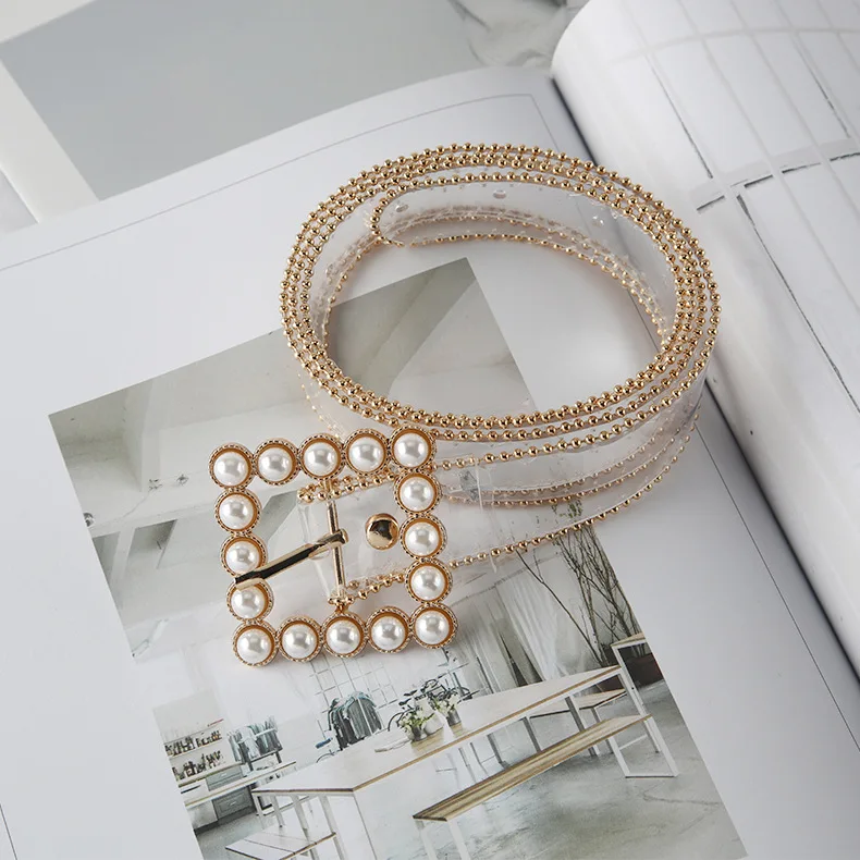 CPC Transparent Belt For Women Instagram Korea Decorative Dress Small Belt Fashion