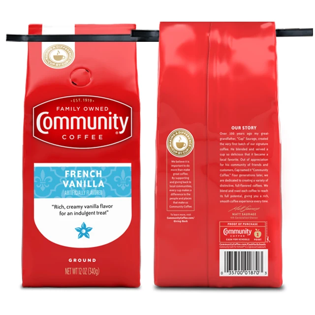 Custom Printed Drip Coffee Bean Packaging Aluminum Foil Empty Bag With Valve And Tin Tie