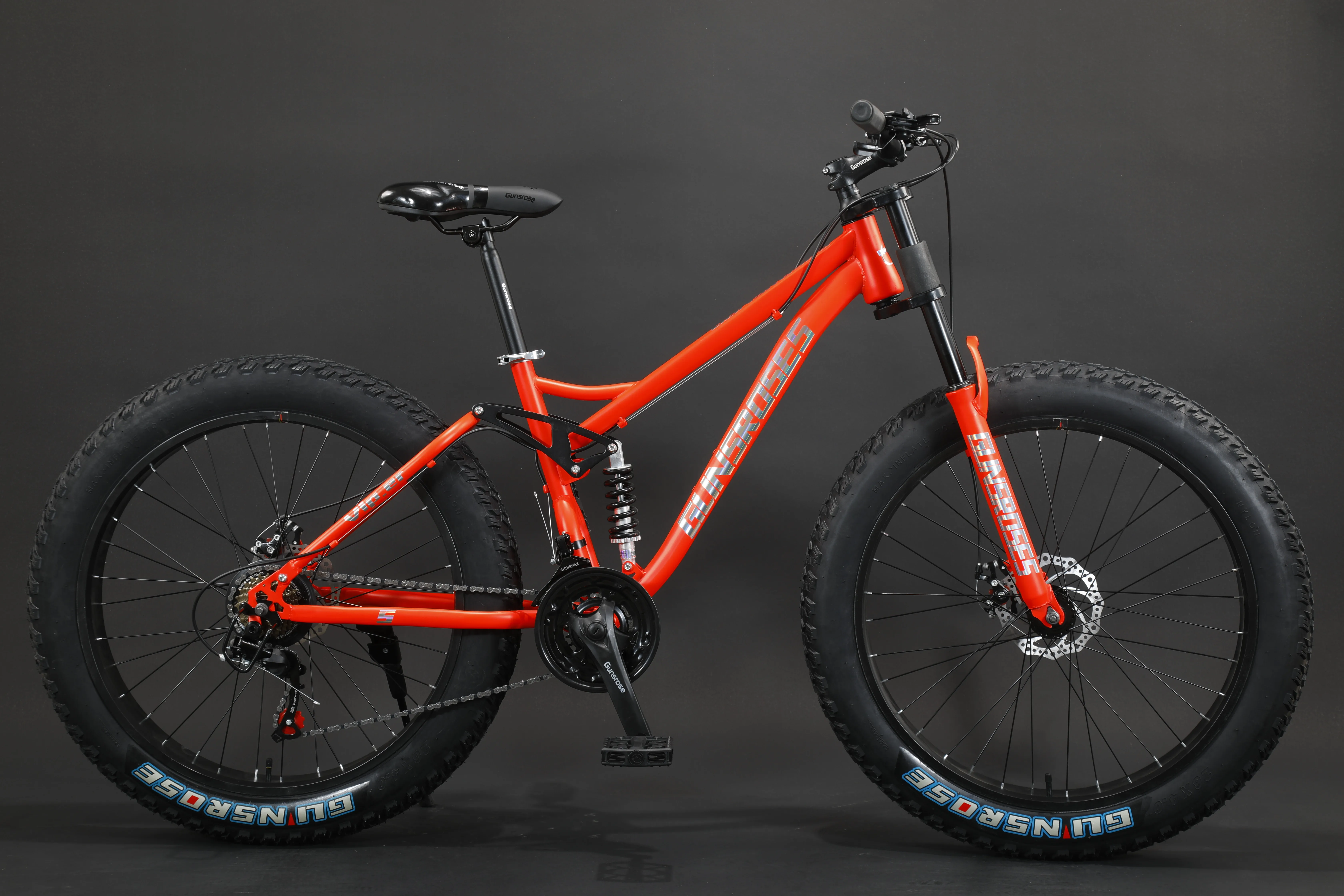 True Fashion 26*4.0 Mountain Cycle Popular Fat Tire Snow Bicycle with Steel Fork Disc Brake & Ordinary Pedal Beach Fat Bike