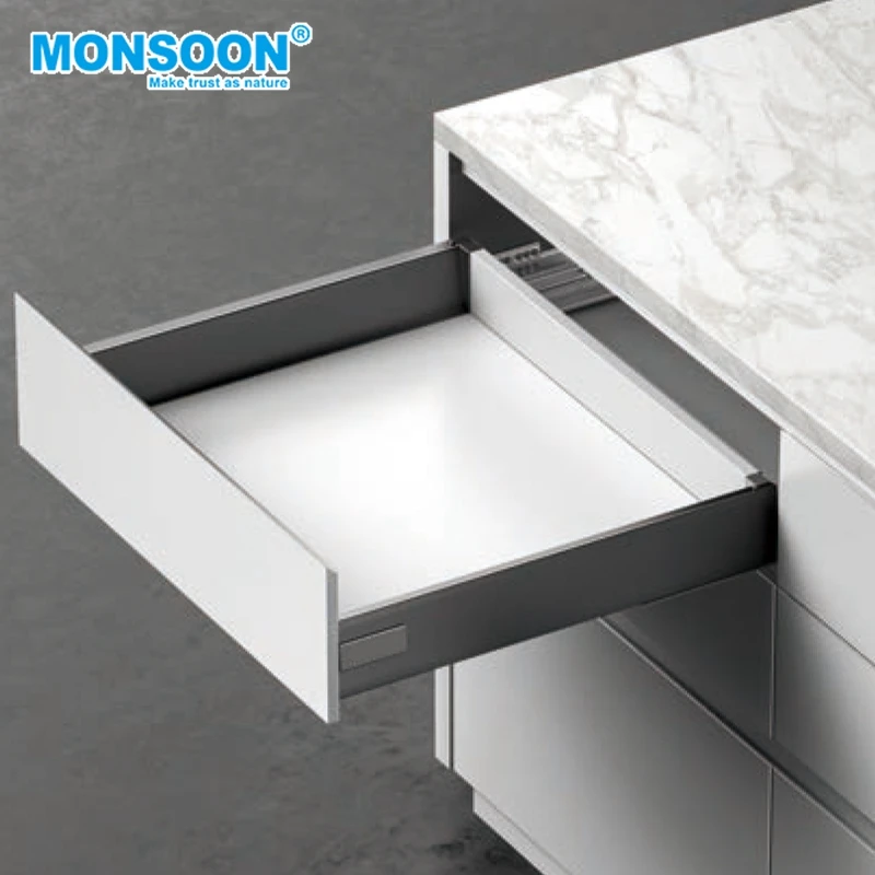 Furniture Kitchen Cabinet Systems Metal Drawer Box Drawer Slides for Kitchen Furniture Drawer Boxes Slide