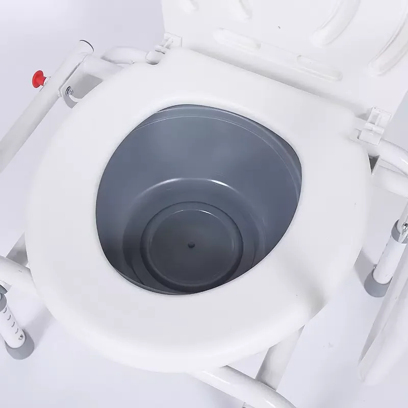 The wonderful Folding drop down armrest printing commode toilet chair with bucket height adjustable steel commode chair