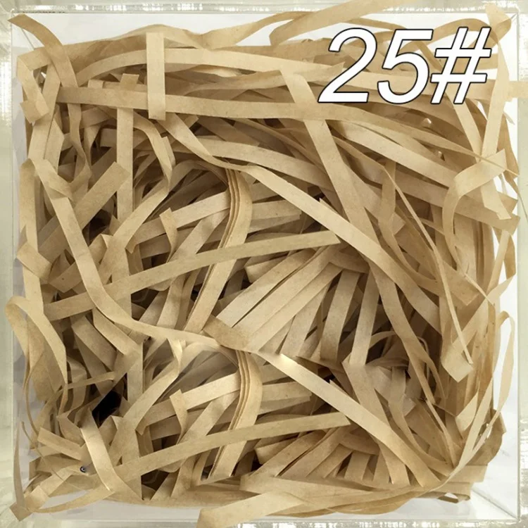 Christmas hot sell colorful natural kraft & wood color paper filler shredded tissue, factory sell shredded paper for gift box