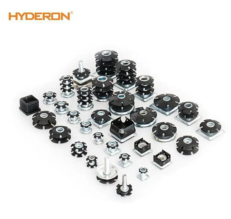 Hyderon Custom Leg Metal Screw Plastic Corner Invisible Joints Connectors For Steel Furniture