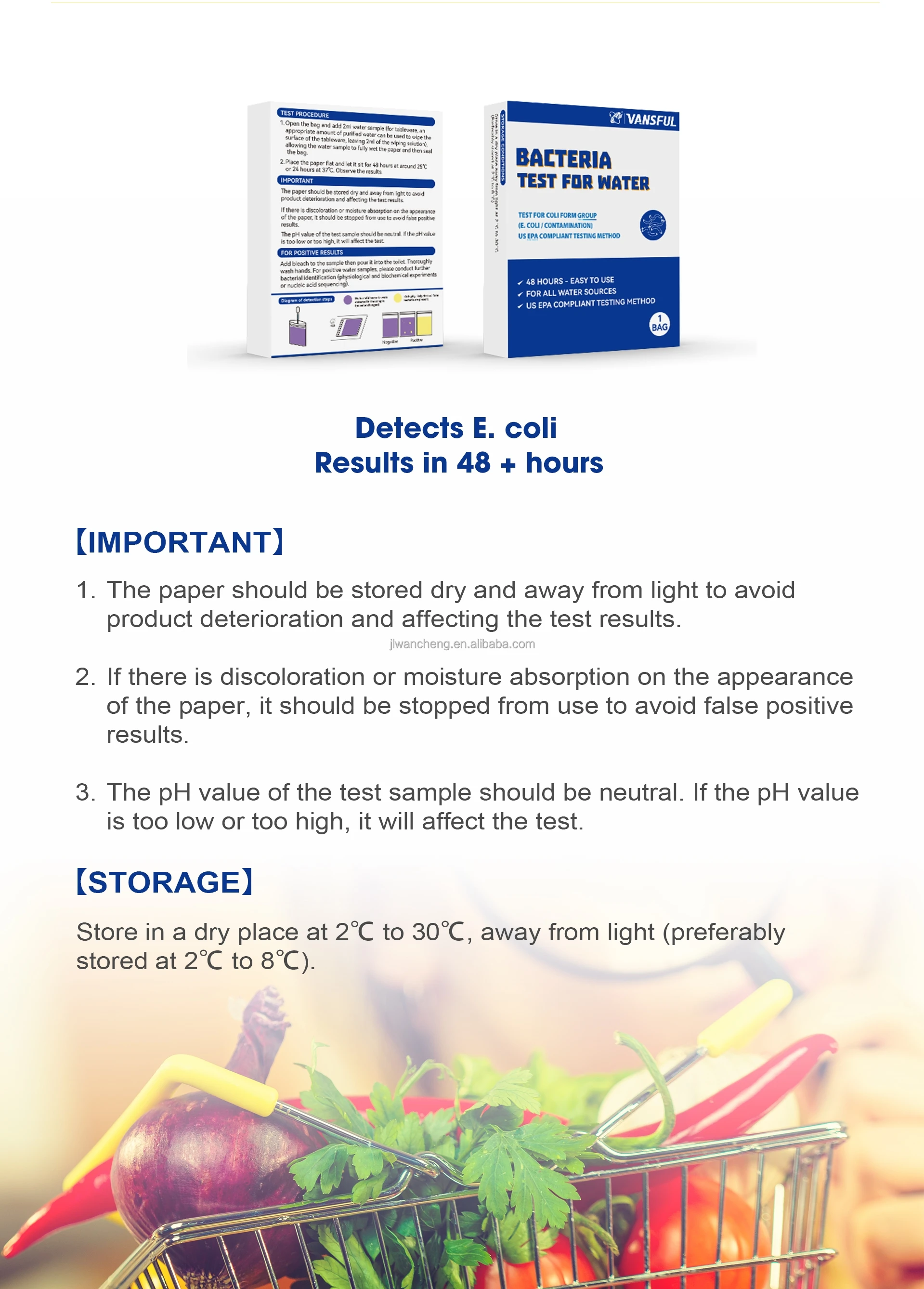 2025 New product drinking water Bacteria test kit E.coli test paper