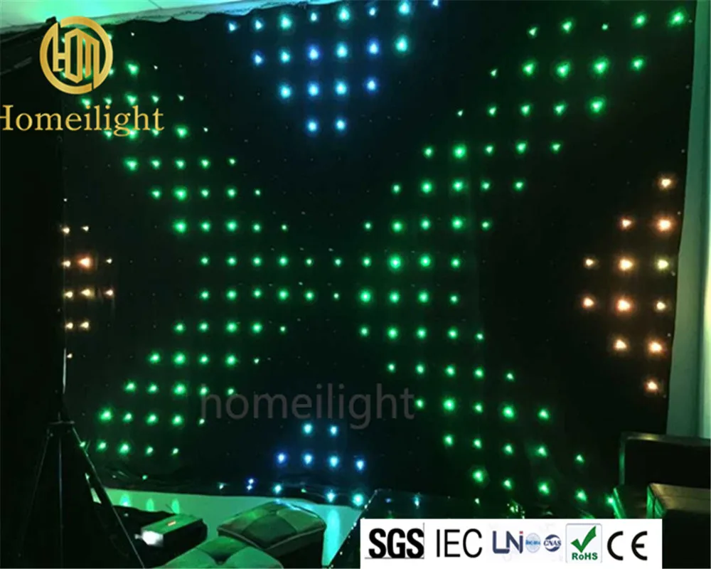 Wedding Stage Decoration Flexible Fireproof Backdrop Cloth Pixel Led Video Curtain For Night Club Event