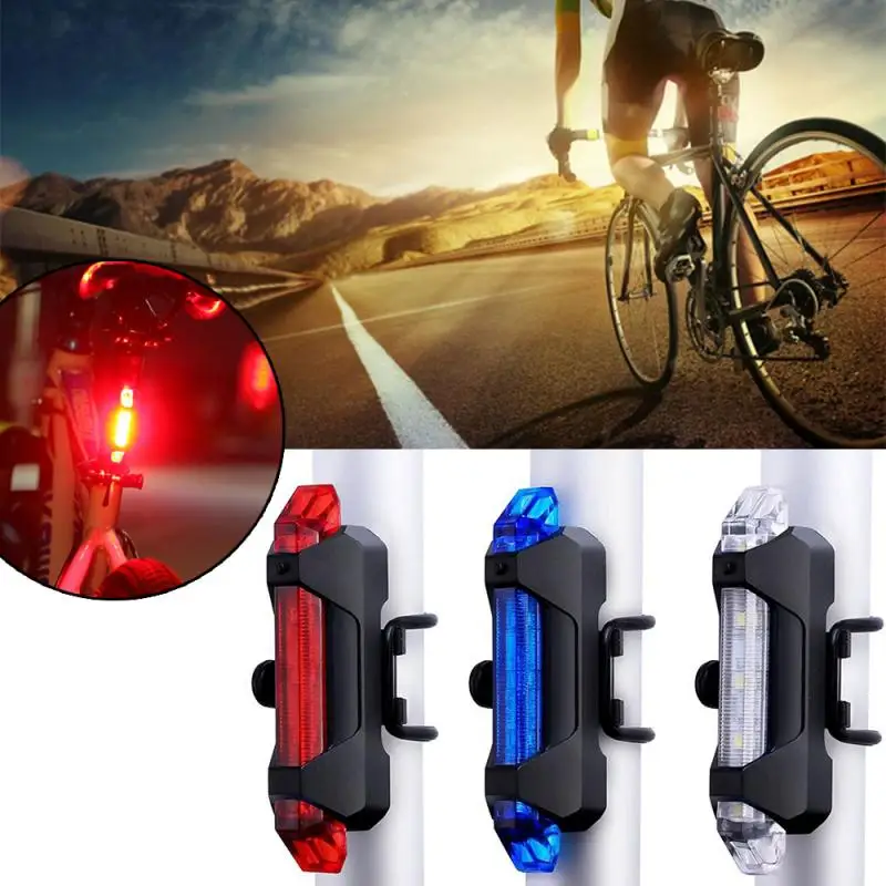 Mini Bike Accessories Super Bright Bike Rear Front Light Set USB Rechargeable Waterproof LED Bicycle Tail Light
