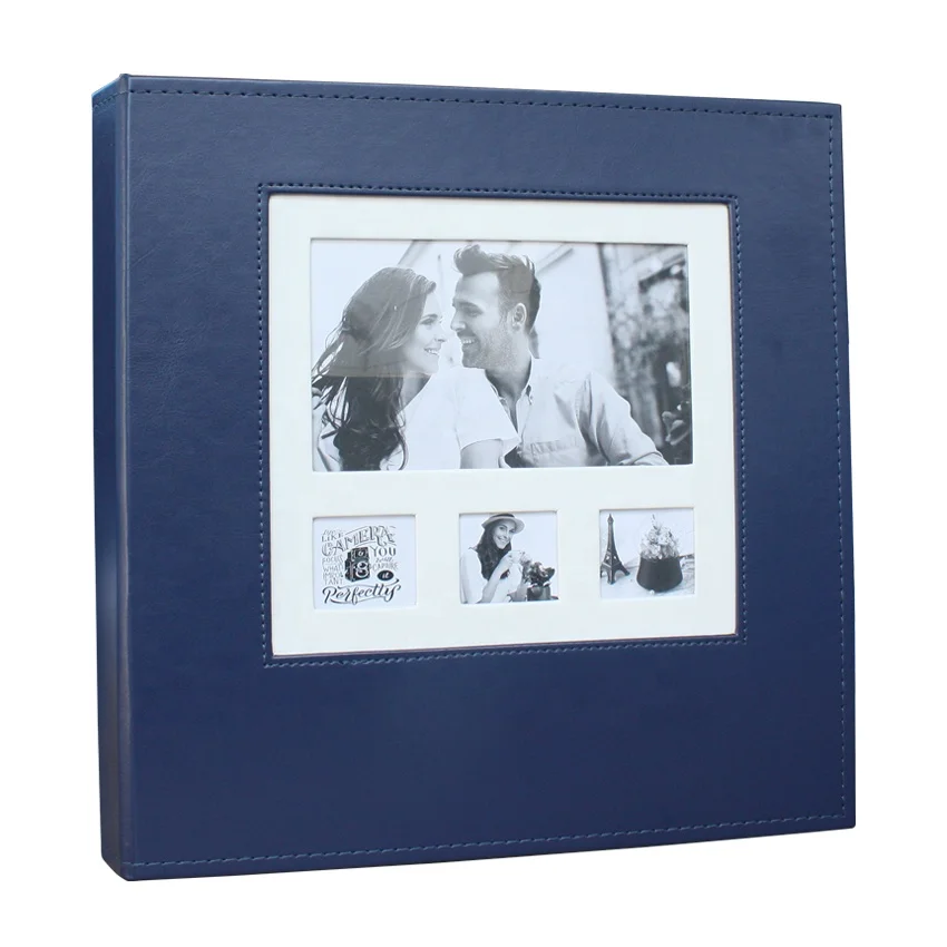 2020 Новое поступление, кожаный фотоальбом, самоклеящийся лист, сделай сам, семейный фотоальбом для скрапбукинга, 315*325 мм, окно, Обложка, альбом для фотографий