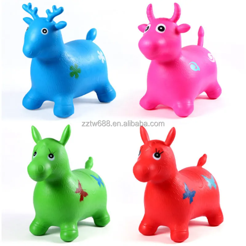 High Quality Material Cartoon Sports Toys Hopper Ride Inflatable Bouncy Rubber Eco-friendly PVC Animal Toys For Kid