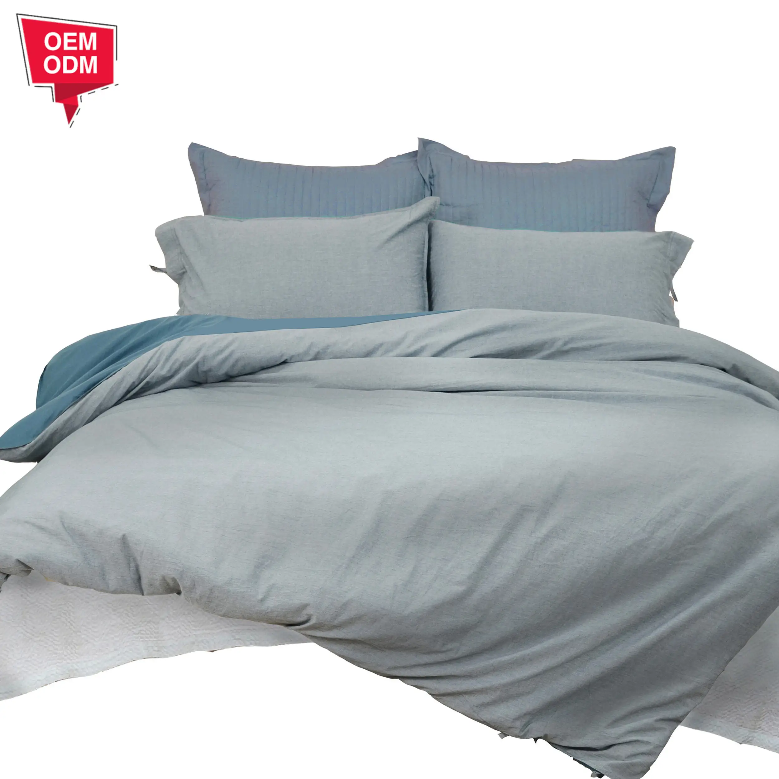 King Size Blue Luxury Duvet Cover Set Four-Piece Blue Bedding Set 100% duvets and bedding sets duvet