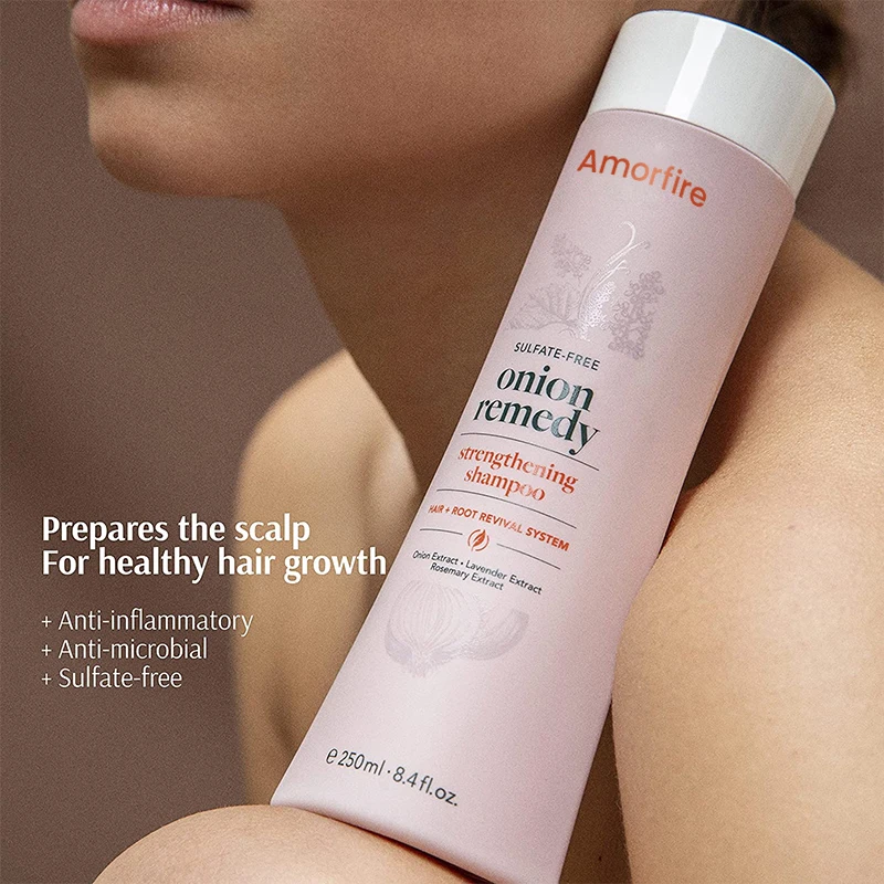 Private Label Onion Remedy Strengthening Shampoo - Sulfate-Free Haircare Product For Men And Women